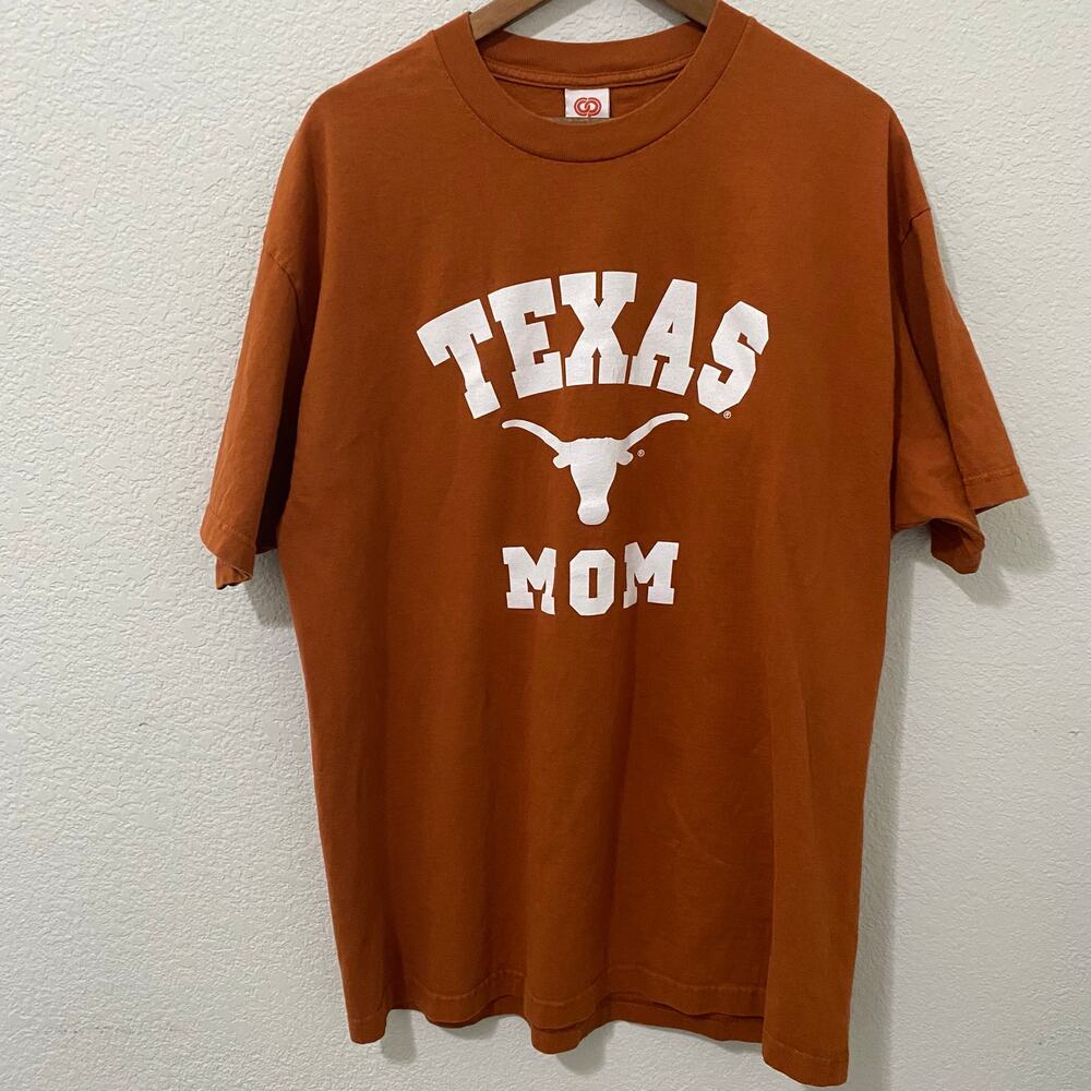 University of Texas Longhorns Texas Mom Tee Womens XL Burnt Orange Graphic